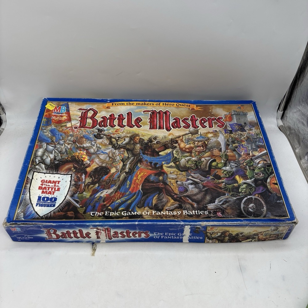 Milton Bradley Battle Masters Board Game 1992 Vintage Edition NOT COMPLETE